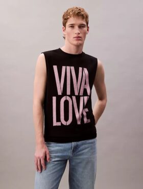 Marc Hundley Pride Viva Love Tricou fără mâneci cu croială lejeră