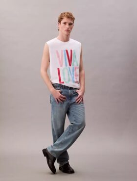 Marc Hundley Pride Viva Love Tricou fără mâneci cu croială lejeră