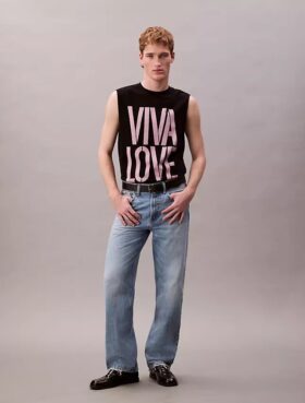 Marc Hundley Pride Viva Love Tricou fără mâneci cu croială lejeră
