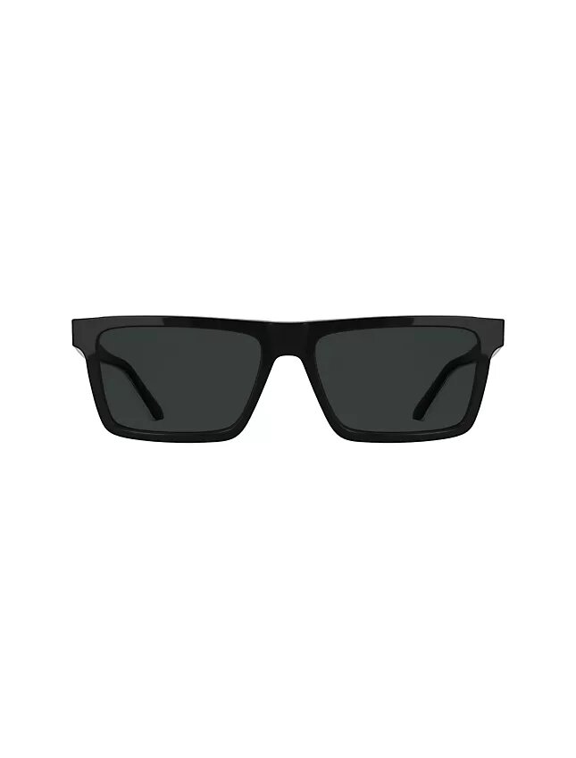 Ochelari de soare subțiri din acetat, cu formă dreptunghiulară modificată Ochelari de soare subțiri din acetat, cu formă dreptunghiulară modificată