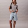 Șorturi bermuda din Denim relaxat, amestec de in Șorturi bermuda din Denim relaxat, amestec de in