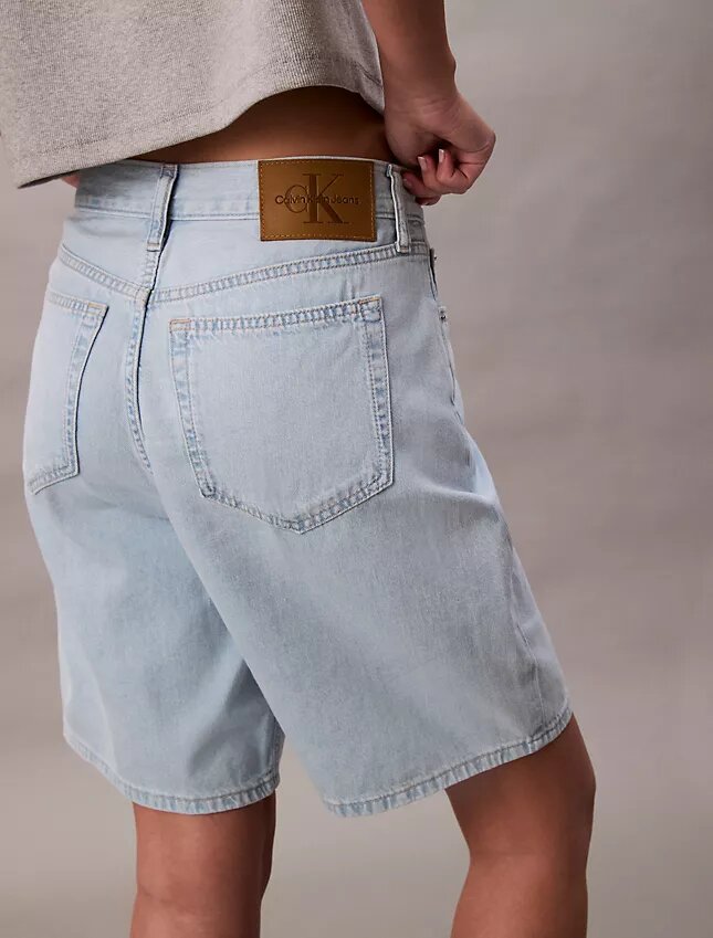 Șorturi bermuda din Denim relaxat, amestec de in Șorturi bermuda din Denim relaxat, amestec de in