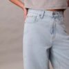 Șorturi bermuda din Denim relaxat, amestec de in Șorturi bermuda din Denim relaxat, amestec de in