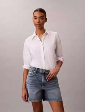 Șorturi din denim cu croi în A