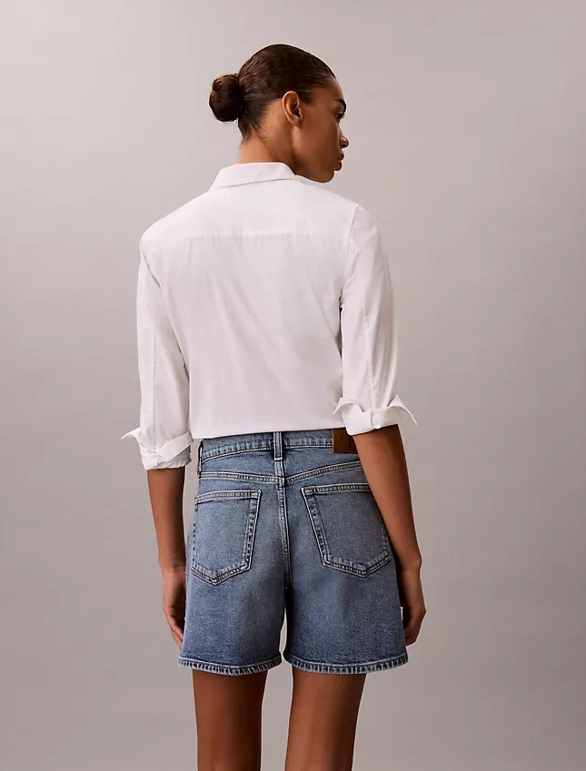 Șorturi din denim cu croi în A Șorturi din denim cu croi în A