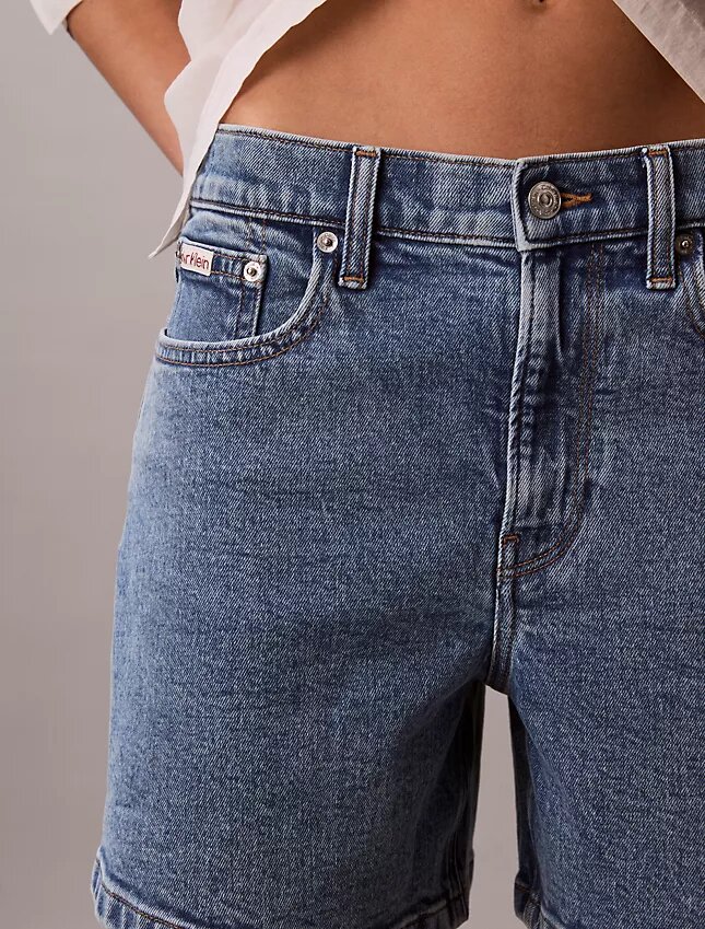 Șorturi din denim cu croi în A Șorturi din denim cu croi în A