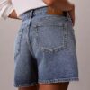 Șorturi din denim cu croi în A Șorturi din denim cu croi în A