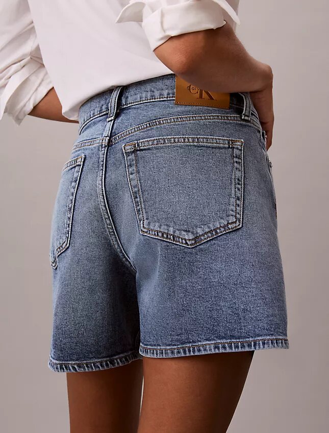 Șorturi din denim cu croi în A Șorturi din denim cu croi în A