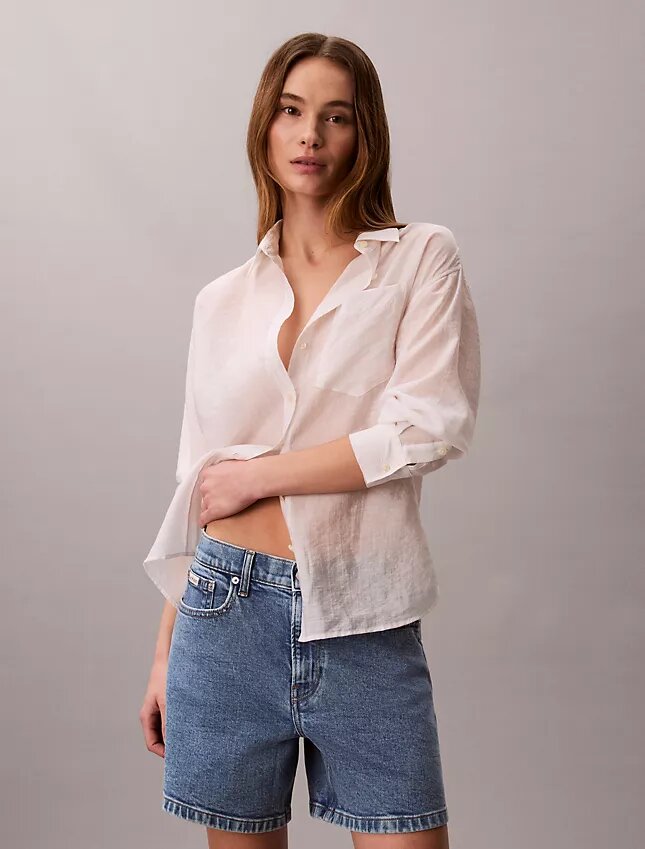Șorturi din denim cu croi în A Șorturi din denim cu croi în A