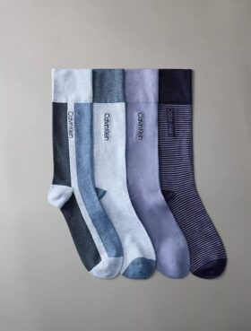 Șosete elegante Colorblock Crew, pachet de 4