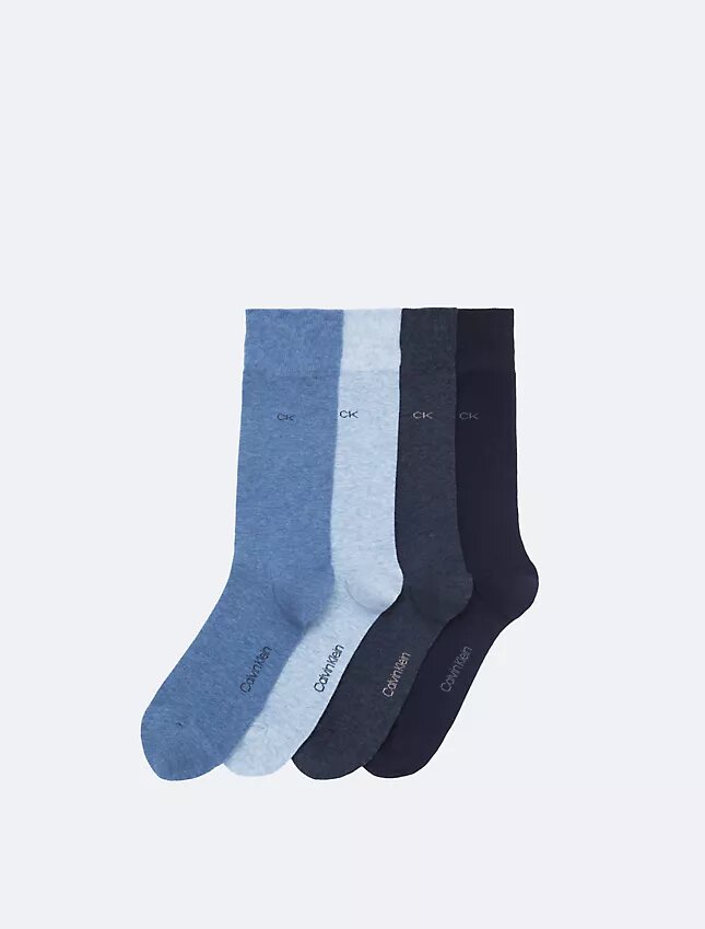 Șosete elegante cu logo din tricot plat, pachet de 4 Șosete elegante cu logo din tricot plat, pachet de 4