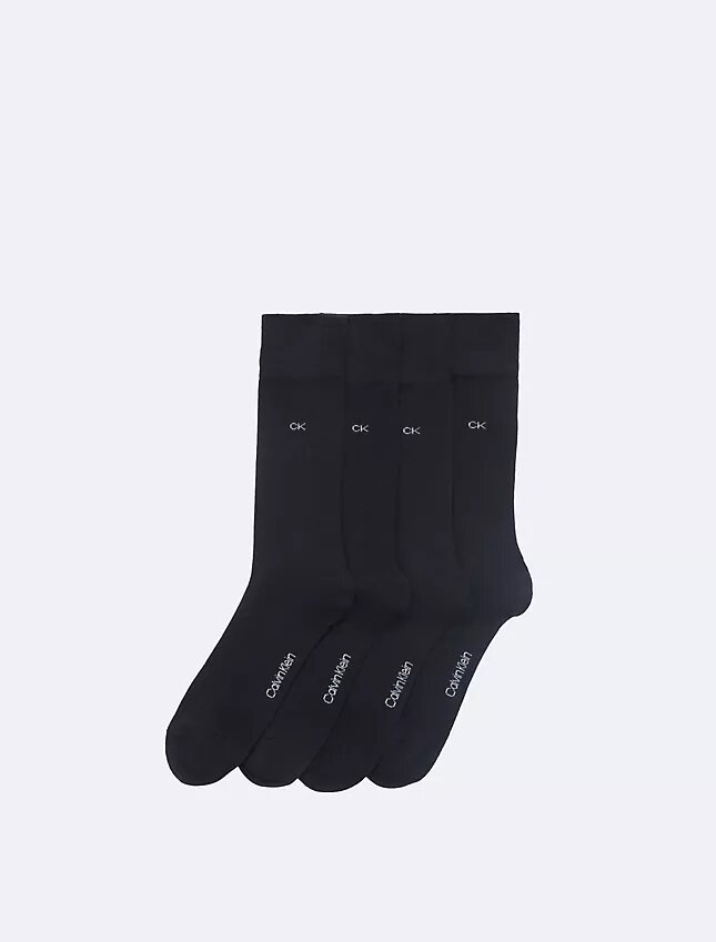 Șosete elegante cu logo din tricot plat, pachet de 4 Șosete elegante cu logo din tricot plat, pachet de 4