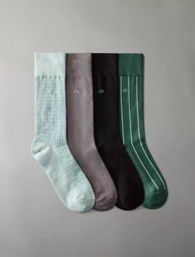 Șosete elegante din bumbac pieptănat, pachet de 4