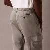 Pantaloni cargo cu croi drept, spălați, din amestec de lyocell