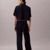 Pantaloni cargo din bumbac și lyocell, cu talie elastică Pantaloni cargo din bumbac și lyocell, cu talie elastică