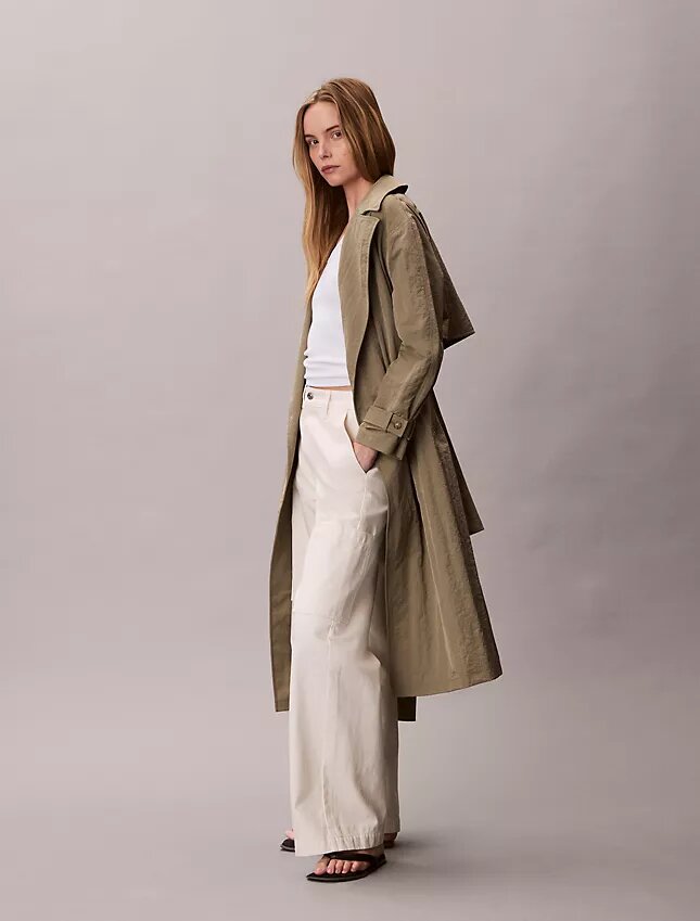 Pantaloni cargo din denim cu croială lejeră Pantaloni cargo din denim cu croială lejeră