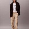 Pantaloni cargo din twill moale