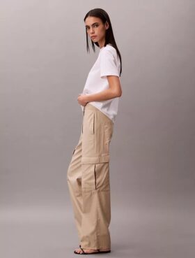 Pantaloni cargo din twill moale