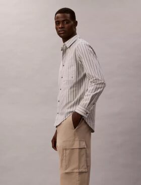 Pantaloni cargo drepți din bumbac Cotton Stretch