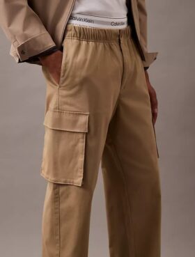 Pantaloni cargo drepți din bumbac Cotton Stretch