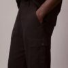 Pantaloni cargo drepți, lejer, din in și bumbac