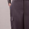 Pantaloni cargo relaxați din saten twill Pantaloni cargo relaxați din saten twill