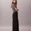 Pantaloni chino croiți, cu picior larg Pantaloni chino croiți, cu picior larg