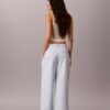 Pantaloni chino croiți, cu picior larg Pantaloni chino croiți, cu picior larg