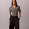 Pantaloni chino croiți, cu picior larg Pantaloni chino croiți, cu picior larg