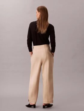 Pantaloni chino cu croi larg și talie ajustabilă