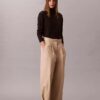 Pantaloni chino cu croi larg și talie ajustabilă Pantaloni chino cu croi larg și talie ajustabilă
