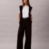 Pantaloni chino din bumbac elastic cu croi larg Pantaloni chino din bumbac elastic cu croi larg