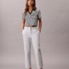 Pantaloni chino din bumbac elastic, cu croială dreaptă Pantaloni chino din bumbac elastic, cu croială dreaptă