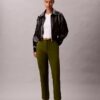 Pantaloni chino din bumbac elastic, cu croială dreaptă Pantaloni chino din bumbac elastic, cu croială dreaptă