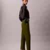 Pantaloni chino din bumbac elastic, cu croială dreaptă Pantaloni chino din bumbac elastic, cu croială dreaptă