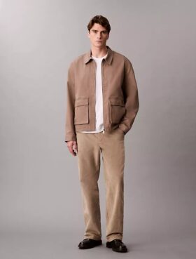 Pantaloni chino din velur cu croi drept, în stilul anilor ’90