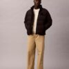 Pantaloni chino drepți cu pliuri din anii ’90