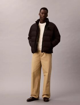 Pantaloni chino drepți cu pliuri din anii ’90