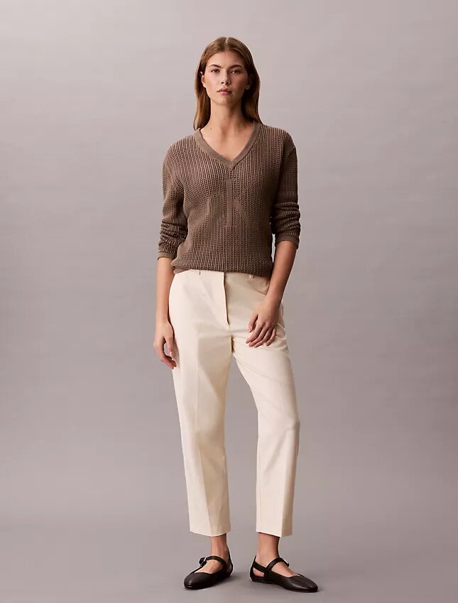 Pantaloni chino drepți din bumbac Cotton Stretch Pantaloni chino drepți din bumbac Cotton Stretch