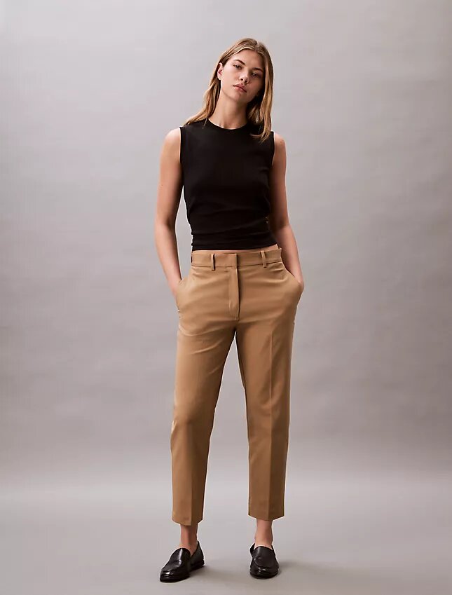 Pantaloni chino drepți din bumbac Cotton Stretch Pantaloni chino drepți din bumbac Cotton Stretch