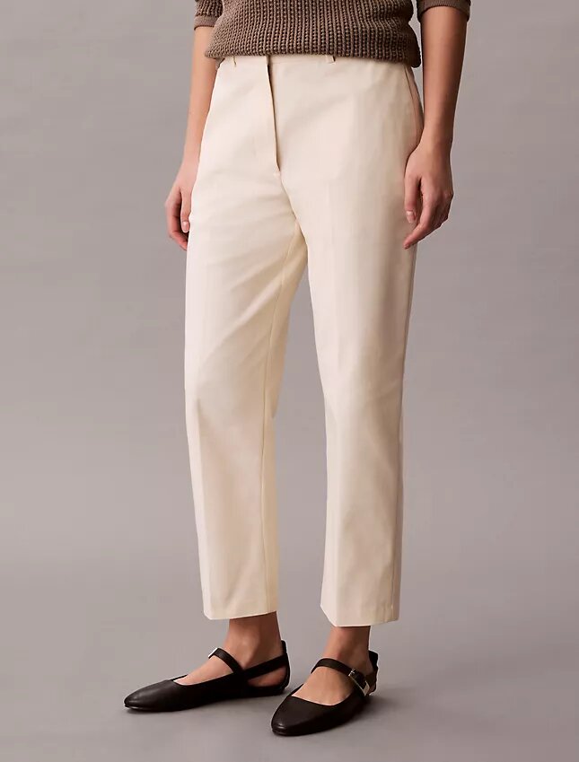 Pantaloni chino drepți din bumbac Cotton Stretch Pantaloni chino drepți din bumbac Cotton Stretch