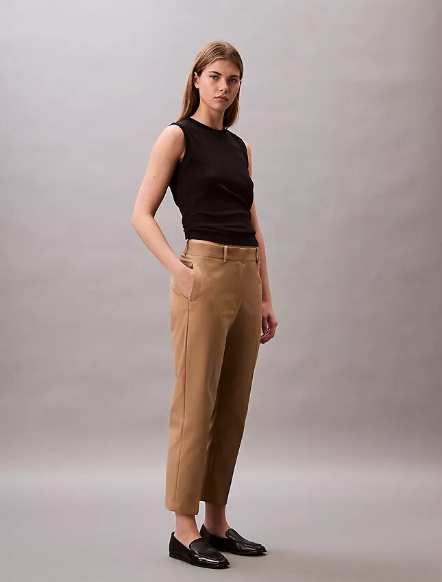 Pantaloni chino drepți din bumbac Cotton Stretch Pantaloni chino drepți din bumbac Cotton Stretch