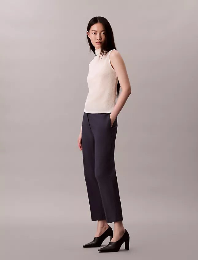 Pantaloni chino drepți din bumbac Cotton Stretch Pantaloni chino drepți din bumbac Cotton Stretch