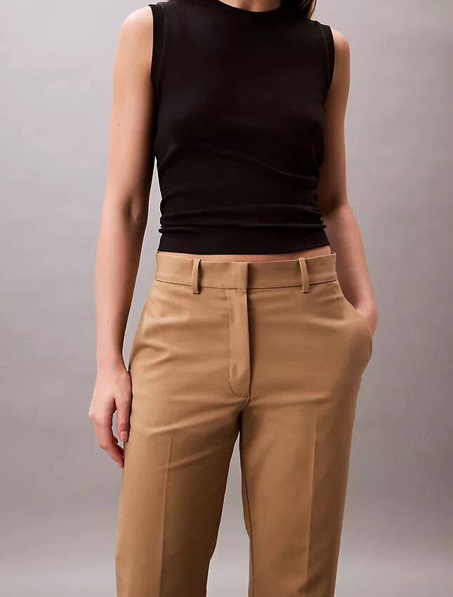 Pantaloni chino drepți din bumbac Cotton Stretch Pantaloni chino drepți din bumbac Cotton Stretch