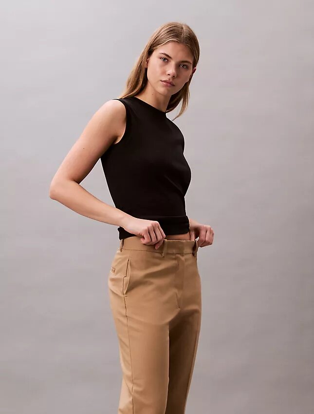 Pantaloni chino drepți din bumbac Cotton Stretch Pantaloni chino drepți din bumbac Cotton Stretch