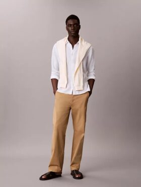 Pantaloni chino drepți din bumbac Cotton Stretch 90s Straight