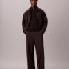Pantaloni chino largi in cotone Stretch