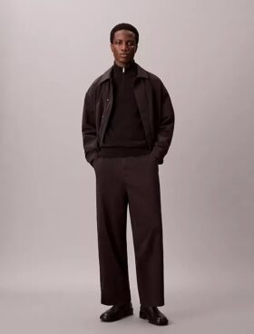 Pantaloni chino largi in cotone Stretch
