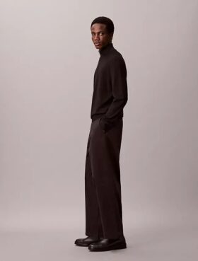 Pantaloni chino largi in cotone Stretch