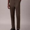 Pantaloni chino slim conici din satin de bumbac Pantaloni chino slim conici din satin de bumbac